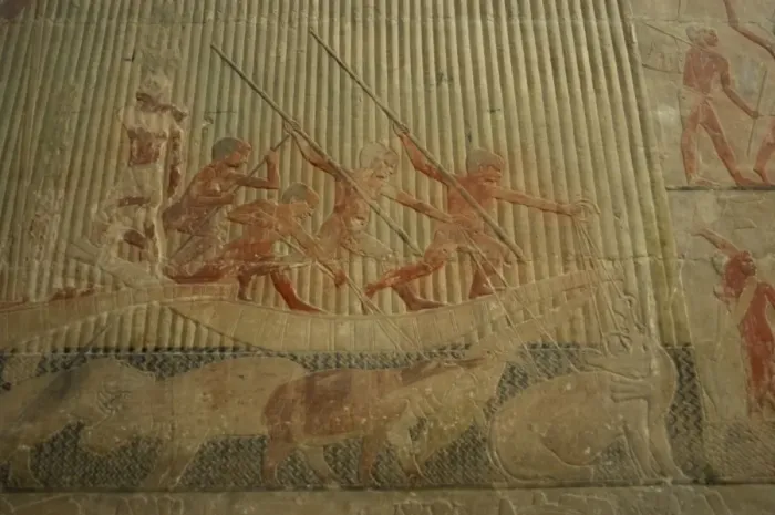 Framed Print : Mastaba of Ti. Interior. Egypt Framed Print : Mastaba of Ti. Interior. Egypt