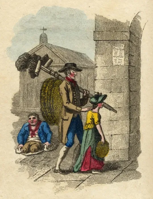 Framed Print : Mat & Broom Seller 1804 Framed Print : Mat & Broom Seller 1804