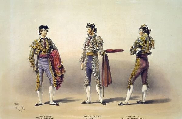 Matadors. Illustration shows three matadors: Josae Redondo