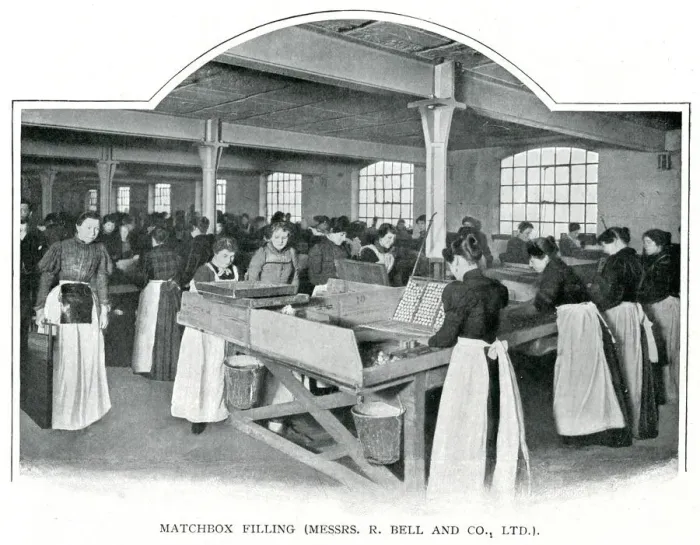 Framed Print : Matchbox filling 1900 Framed Print : Matchbox filling 1900