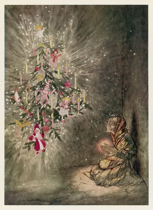 Framed Print : Matchgirl Tree Customs Christmas Freezes Death