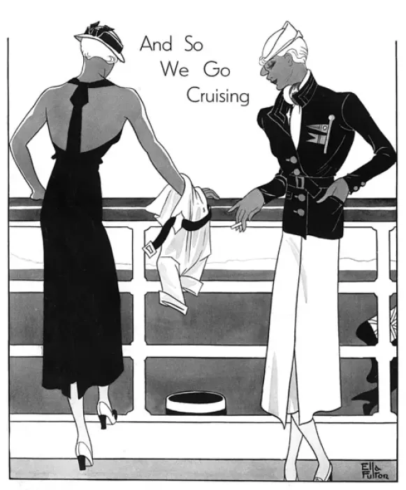 Framed Print : Matita outfits for cruising, 1933 Framed Print : Matita outfits for cruising, 1933