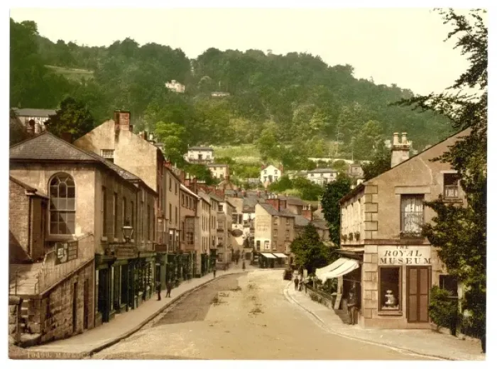 Framed Print : Matlock South Parade and Heights of Abraham, Derbyshire, Eng Framed Print : Matlock South Parade and Heights of Abraham, Derbyshire, Eng