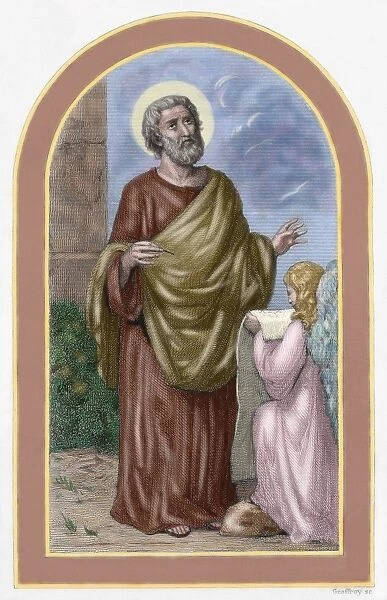 Matthew the Apostle also known as Saint Matthew. Colored eng