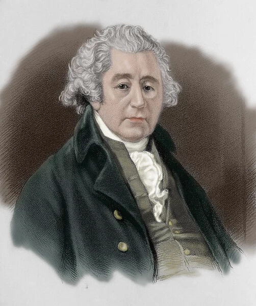 Matthew Boulton (1728-1809). Colored engraving