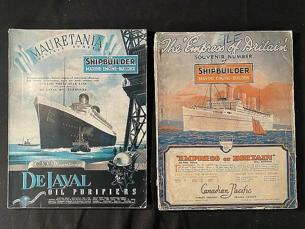 Mauretania and Empress of Britain - Shipbuilder magazines