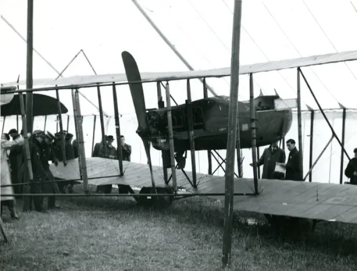 Framed Print : The Maurice Farman F40 of the Nash Collection inside the? Framed Print : The Maurice Farman F40 of the Nash Collection inside the?