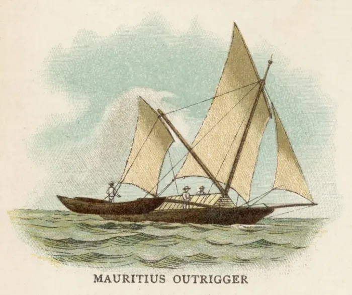 Framed Print : Mauritius Outrigger Framed Print : Mauritius Outrigger