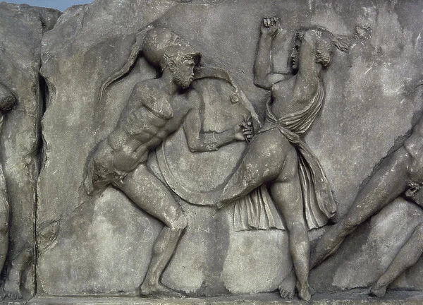 Mausoleum at Halicarnassus. Combat with the Amazons