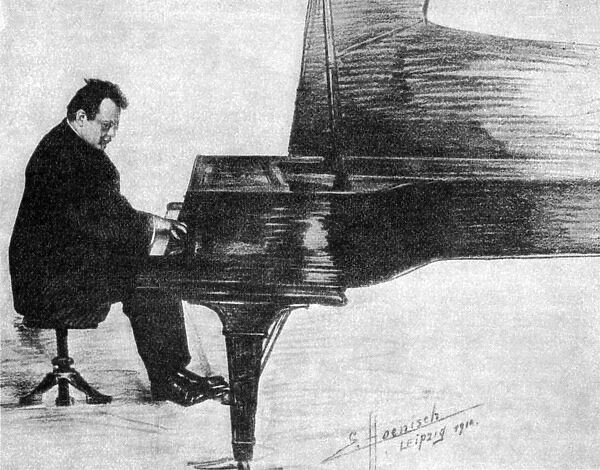 Max Reger at the Piano