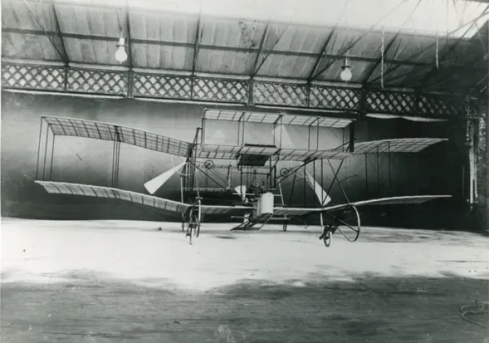 Framed Print : The Maxim 1910 biplane at Crayford, Kent Framed Print : The Maxim 1910 biplane at Crayford, Kent