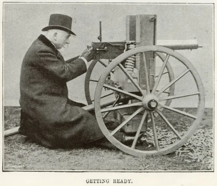 Framed Print : Maxim and his machine gun Framed Print : Maxim and his machine gun