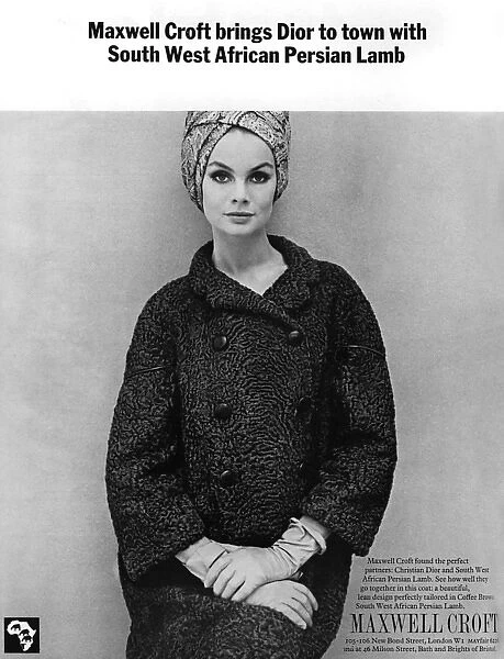 Maxwell Croft Dior advertisement with Jean Shrimpton