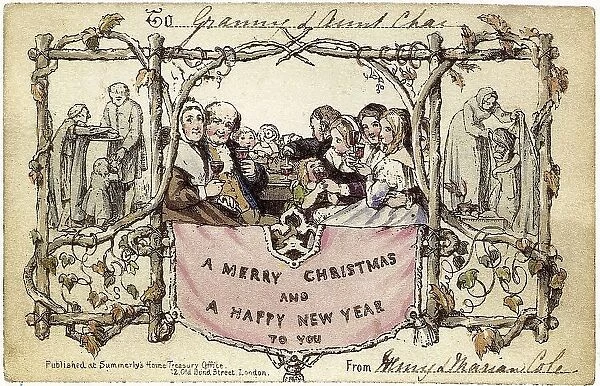 On May 1st, 1843 English Academic painter and illustrator John Callcott Horsley designed the first commercially produced and printed Christmas card, commissioned by English civil servant and inventor Henry Cole