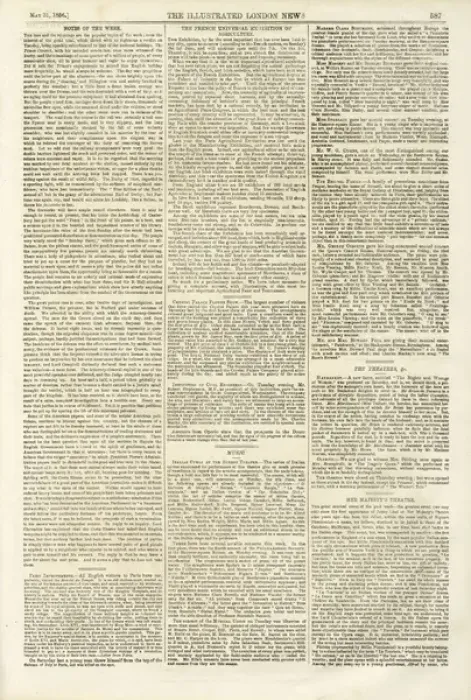 Framed Print : May 31st 1856 p587 Illustrated London News Framed Print : May 31st 1856 p587 Illustrated London News