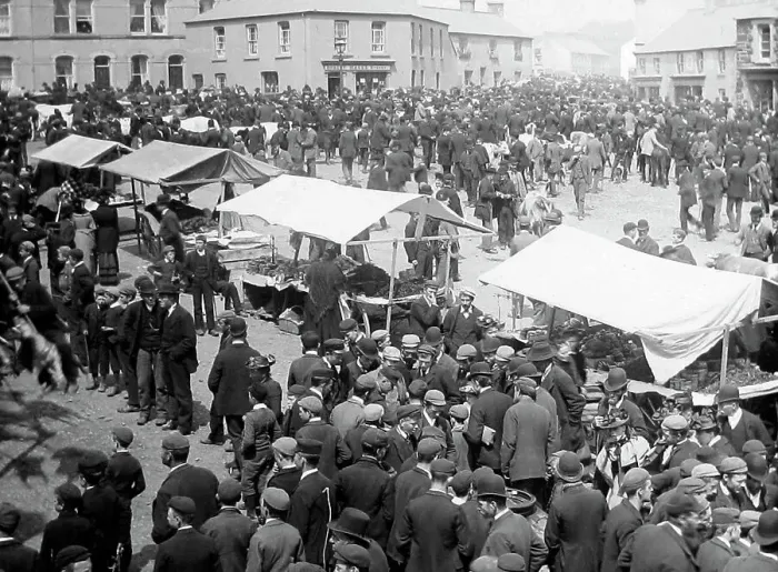 Framed Print : May Fair, Ballyclare, Ireland in 1883 Framed Print : May Fair, Ballyclare, Ireland in 1883
