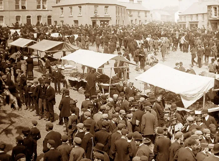 Framed Print : May Fair, Ballyclare, Ireland in 1883 Framed Print : May Fair, Ballyclare, Ireland in 1883