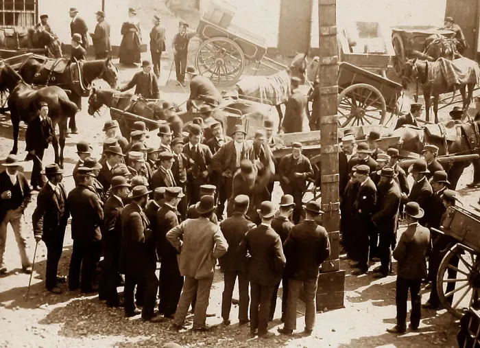 Framed Print : May Fair, Ballyclare, Ireland in 1883 Framed Print : May Fair, Ballyclare, Ireland in 1883
