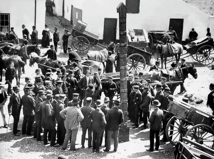 Framed Print : May Fair, Ballyclare, Ireland in 1883 Framed Print : May Fair, Ballyclare, Ireland in 1883