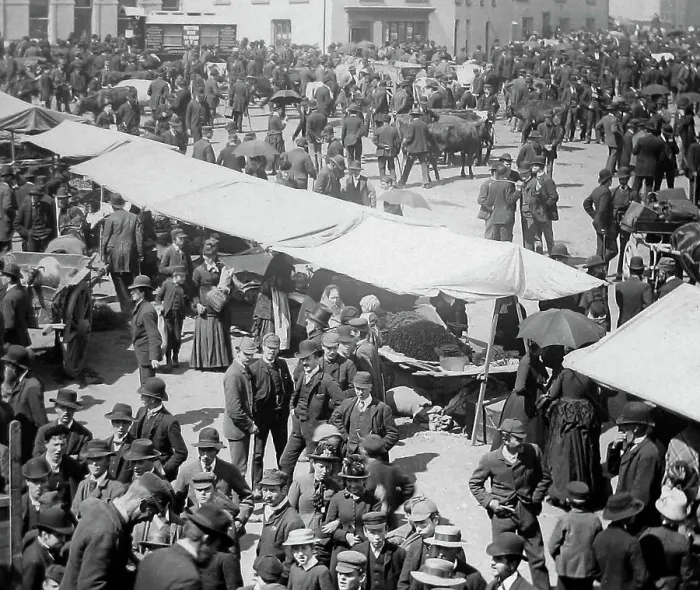 Framed Print : May Fair, Ballyclare, Ireland in 1883 Framed Print : May Fair, Ballyclare, Ireland in 1883