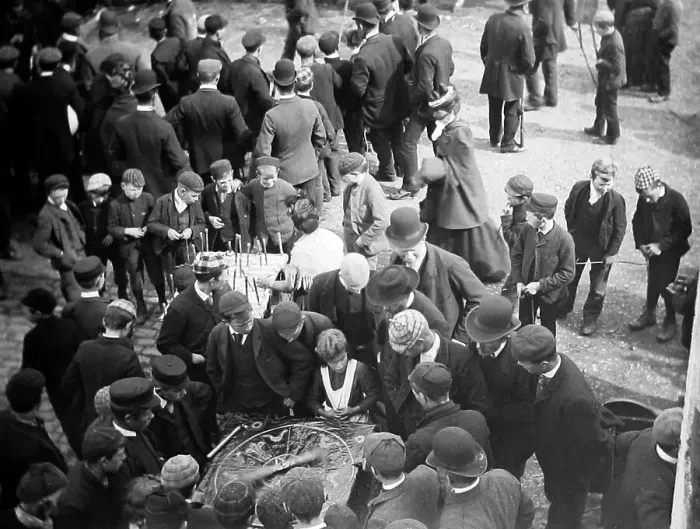 Framed Print : May Fair, Ballyclare, Ireland in 1883 Framed Print : May Fair, Ballyclare, Ireland in 1883