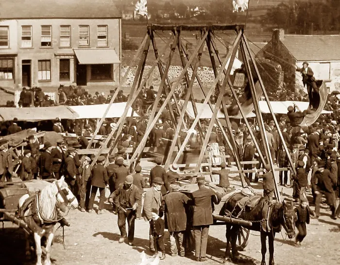 Framed Print : May Fair, Ballyclare, Ireland in 1883 Framed Print : May Fair, Ballyclare, Ireland in 1883