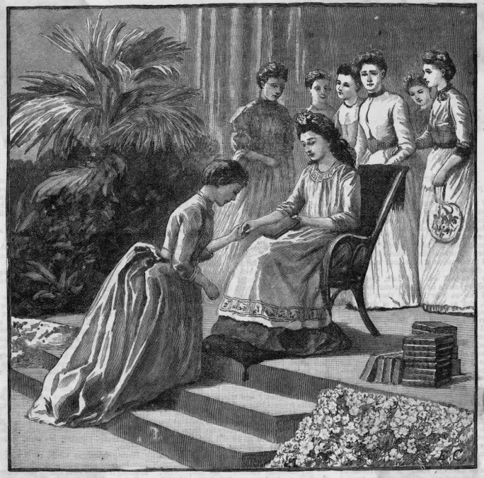 Framed Print : May Queen Gives Books Framed Print : May Queen Gives Books