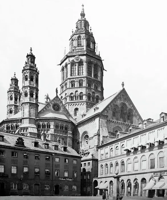 Framed Print : Mayence Cathedral, Germany, Victorian period Framed Print : Mayence Cathedral, Germany, Victorian period