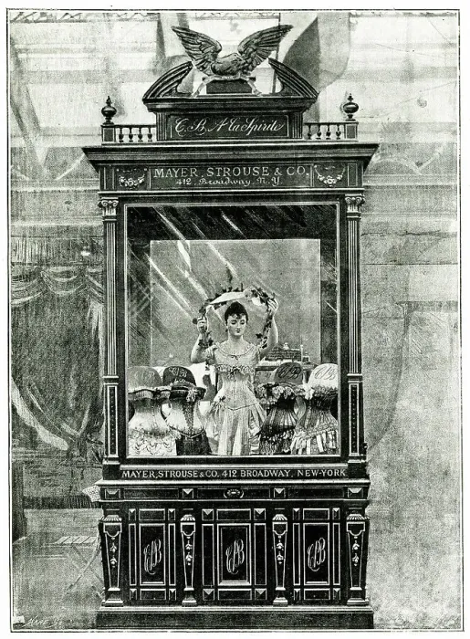 Framed Print : Mayer, Strouse & Co, Corsets, Paris Exhibition of 1889 Framed Print : Mayer, Strouse & Co, Corsets, Paris Exhibition of 1889