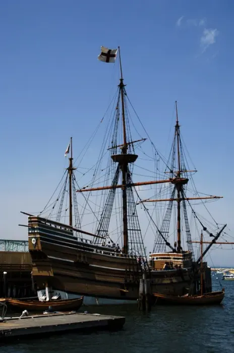 Framed Print : Mayflower II (replica) at State Pier. Plymouth. Massachusett Framed Print : Mayflower II (replica) at State Pier. Plymouth. Massachusett