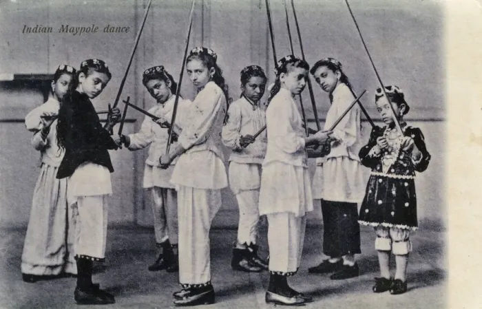 Framed Print : Maypole Dancers - Pune, India Framed Print : Maypole Dancers - Pune, India