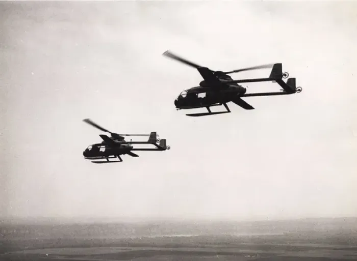 Framed Print : The two McDonnell XV-1s, 53-4016 and 53-4017, in flight Framed Print : The two McDonnell XV-1s, 53-4016 and 53-4017, in flight