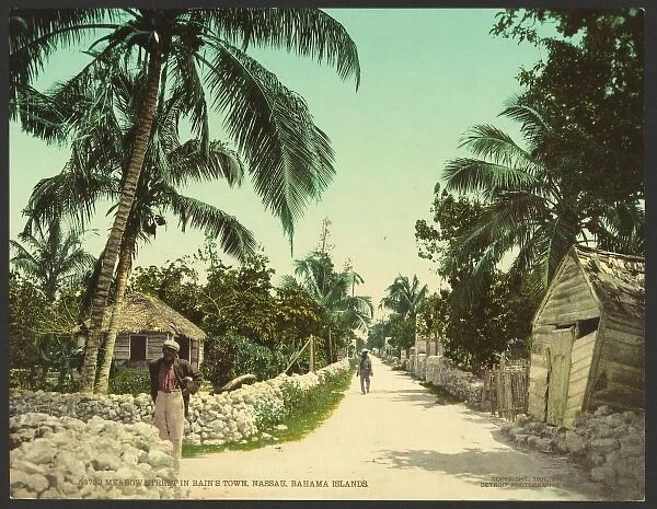 Meadow Street in Bains Town, Nassau, Bahama Islands