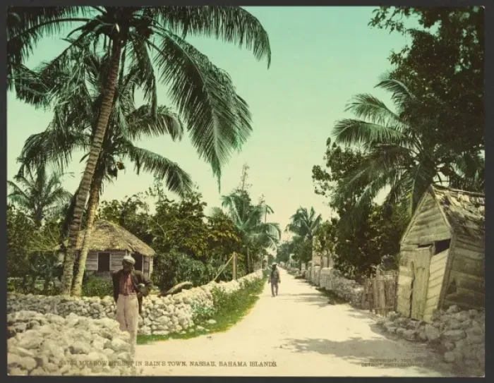 Framed Print : Meadow Street in Bains Town, Nassau, Bahama Islands Framed Print : Meadow Street in Bains Town, Nassau, Bahama Islands