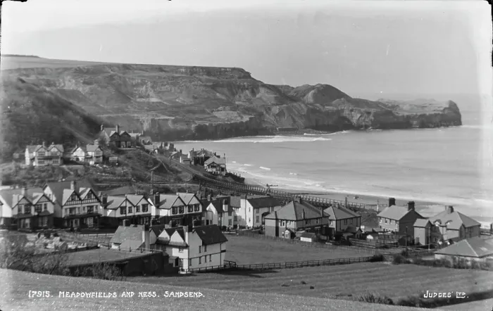 Framed Print : Meadowfields and Ness, Sandsend Framed Print : Meadowfields and Ness, Sandsend