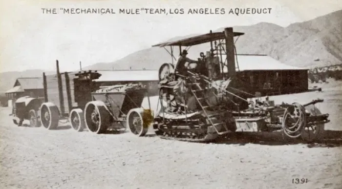 Framed Print : The mechanical mule team, Los Angeles aqueduct Framed Print : The mechanical mule team, Los Angeles aqueduct