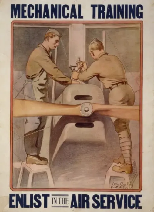 Framed Print : Mechanical training - Enlist in the Air Service Framed Print : Mechanical training - Enlist in the Air Service