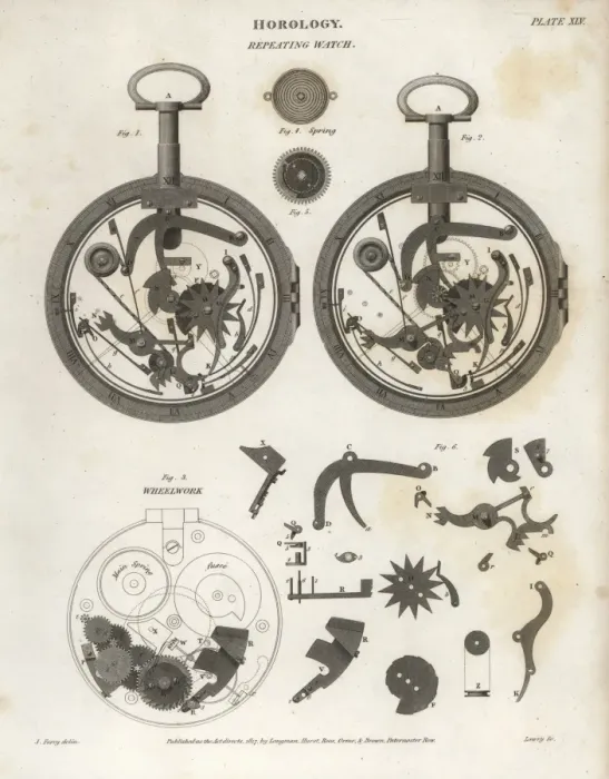 Framed Print : Mechanism of a repeating watch Framed Print : Mechanism of a repeating watch