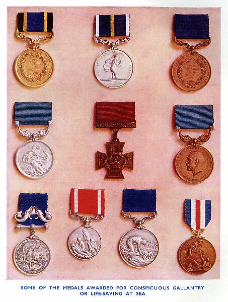 Medals Awarded for Gallantry or Life-Saving at Sea