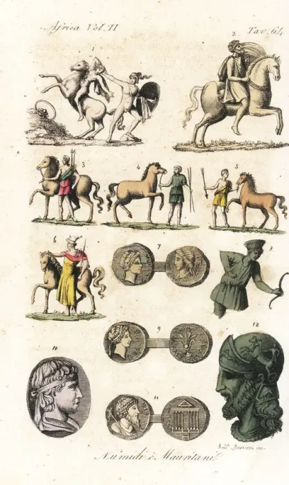 Framed Print : Medals and illustrations of Numidian and Mauritanian Framed Print : Medals and illustrations of Numidian and Mauritanian