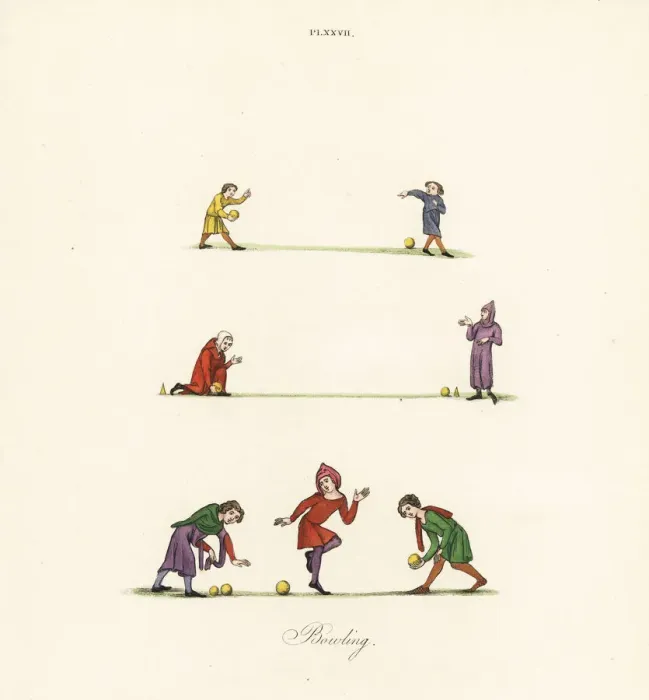 Framed Print : Medieval bowling games Framed Print : Medieval bowling games