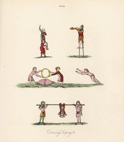 Medieval dancers and performers