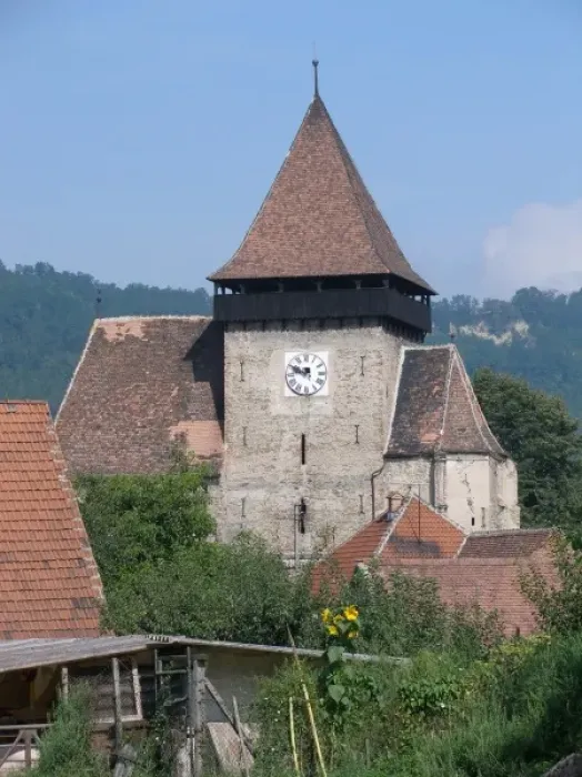 Framed Print : Medieval fortified church, Axente Sever, Sibiu, Romania Framed Print : Medieval fortified church, Axente Sever, Sibiu, Romania