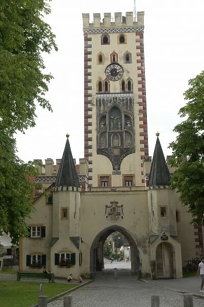 Medieval gate, Landsberg am Lech, Bavaria, Germany