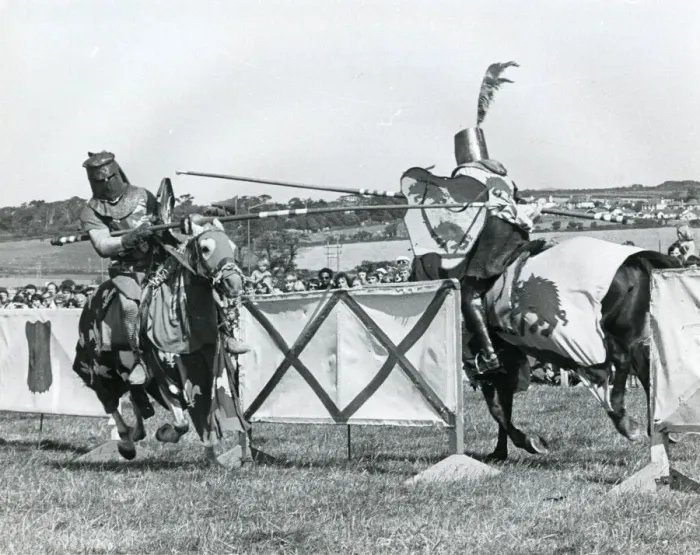 Framed Print : Medieval jousting tournament, Cornwall Framed Print : Medieval jousting tournament, Cornwall