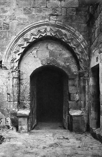 Medieval portal at Nablus, Palestine, West Bank
