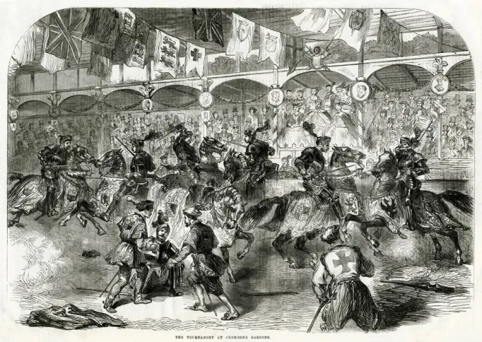 Framed Print : Medieval Tournament at Cremorne Gardens, London, 1863 Framed Print : Medieval Tournament at Cremorne Gardens, London, 1863