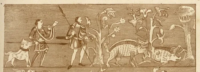 Framed Print : Medieval wild boar hunting Framed Print : Medieval wild boar hunting