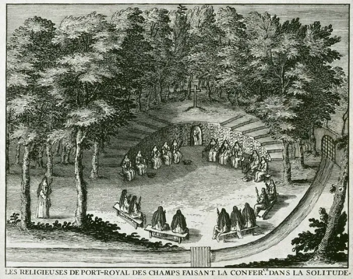 Framed Print : Meditation of the Solitaires of Port-Royal. French Framed Print : Meditation of the Solitaires of Port-Royal. French