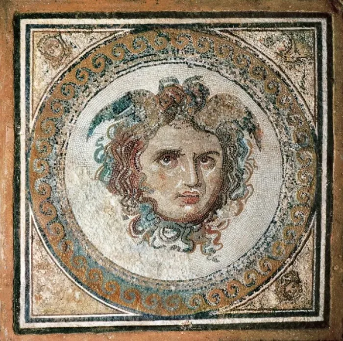 Framed Print : Medusa Mosaic Framed Print : Medusa Mosaic